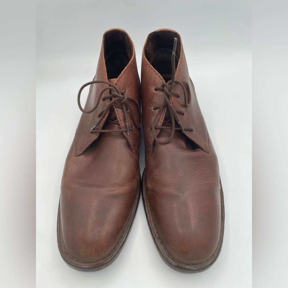 Men’s Brown Leather Born Chukka Lace Up Comfort Boots Shoes Size 11.5 M